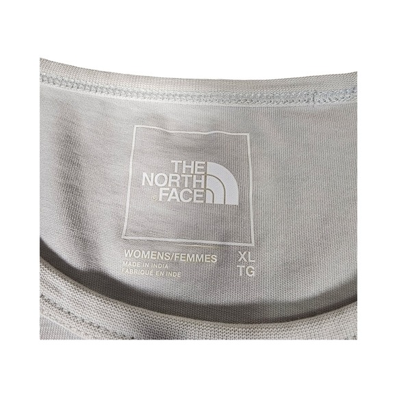 The North Face Womens XL Floral Botanical Logo Graphic T-Shirt Grey Sustainable - Picture 4 of 9